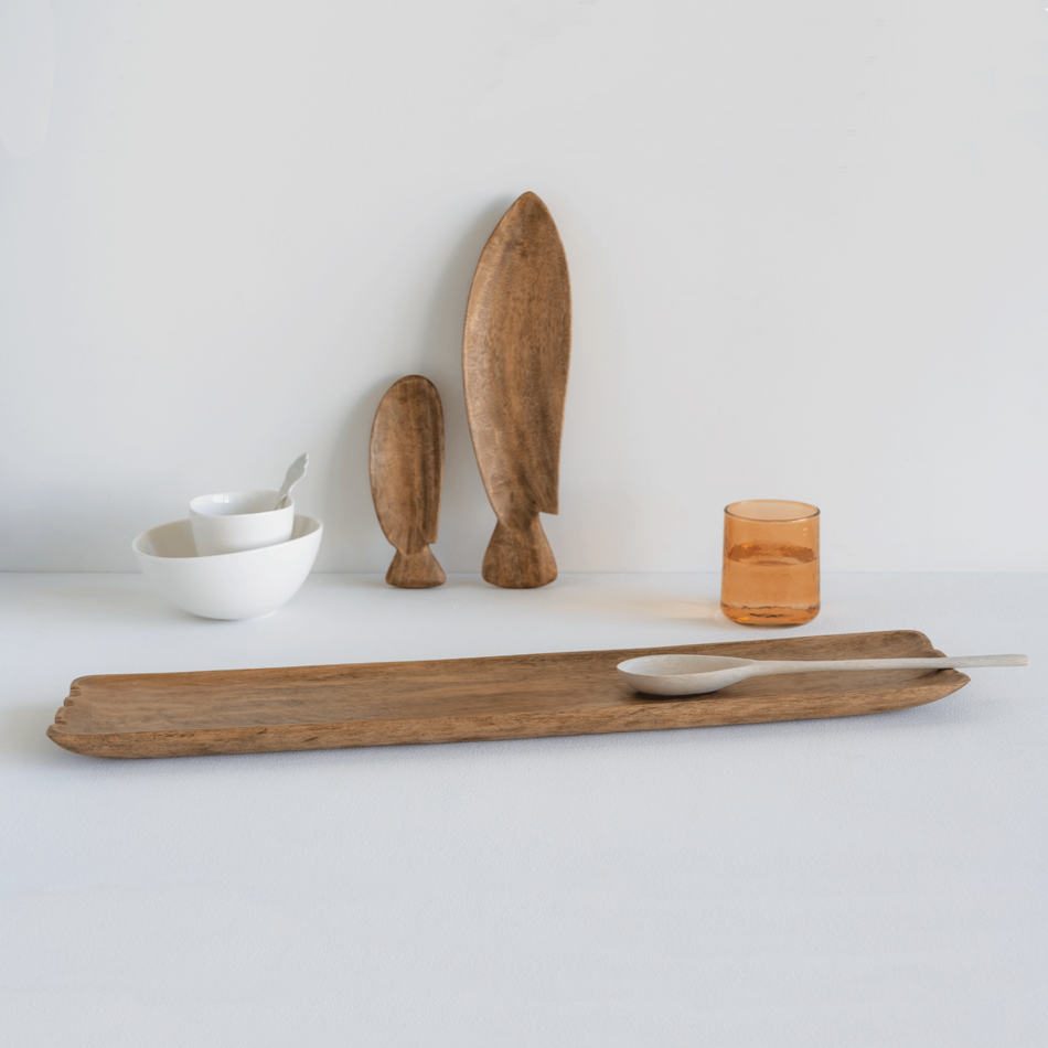 Wooden spoon - Organic -  White wash