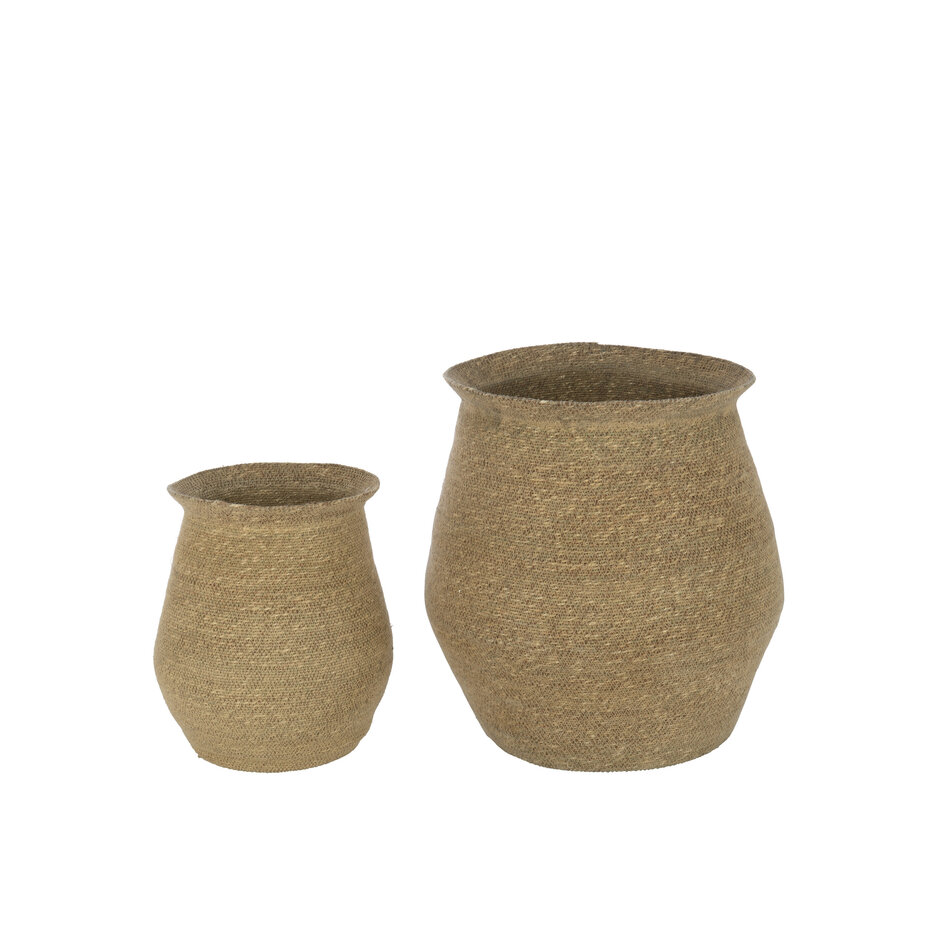 Seagrass baskets Marie - Natural - Set of 2 pcs