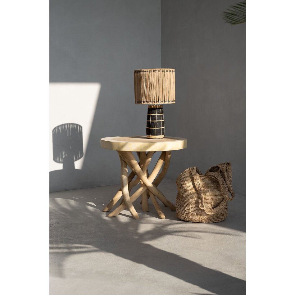 Table lamp Skiathos - Black - Natural