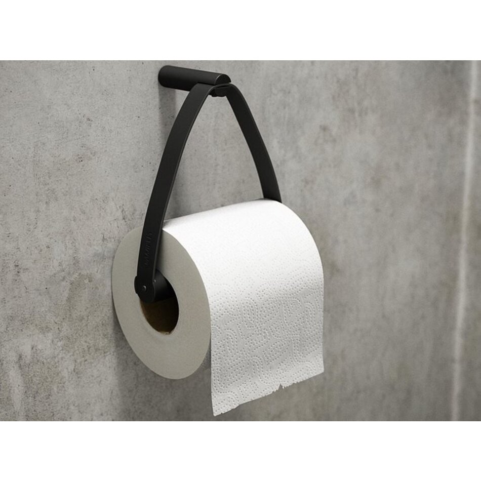 Toiletpapier houder - Zwart