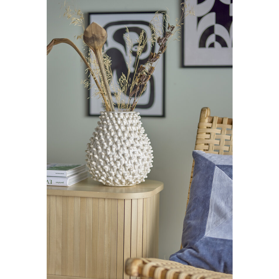 Vase Spikey - White / Natural