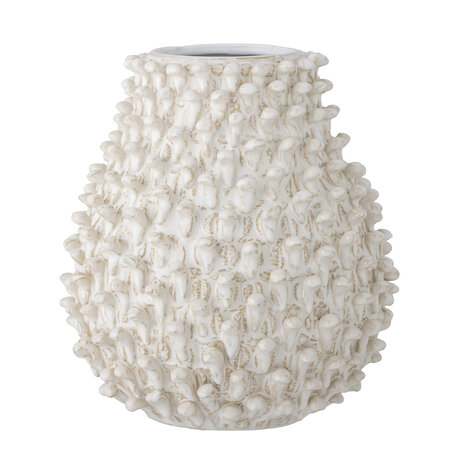 Vase Spikey - White / Natural