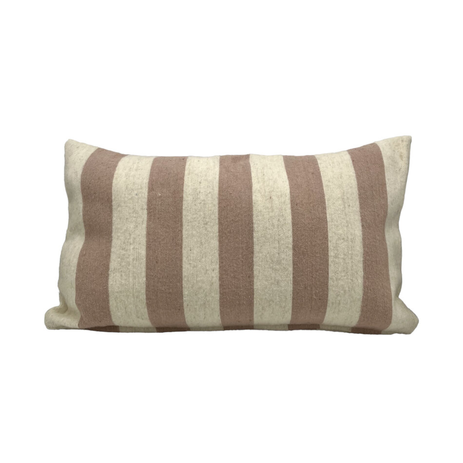 Cushion big stripes - Rose / Natural