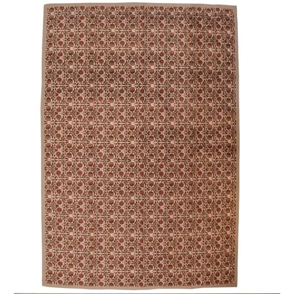 Tablecloth Flowers - Cotton - Brown