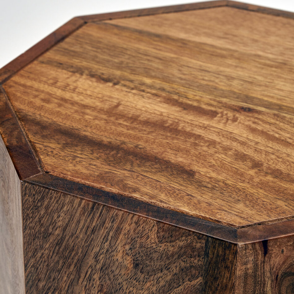 Sidetable Okta - Mango hout - Bruin