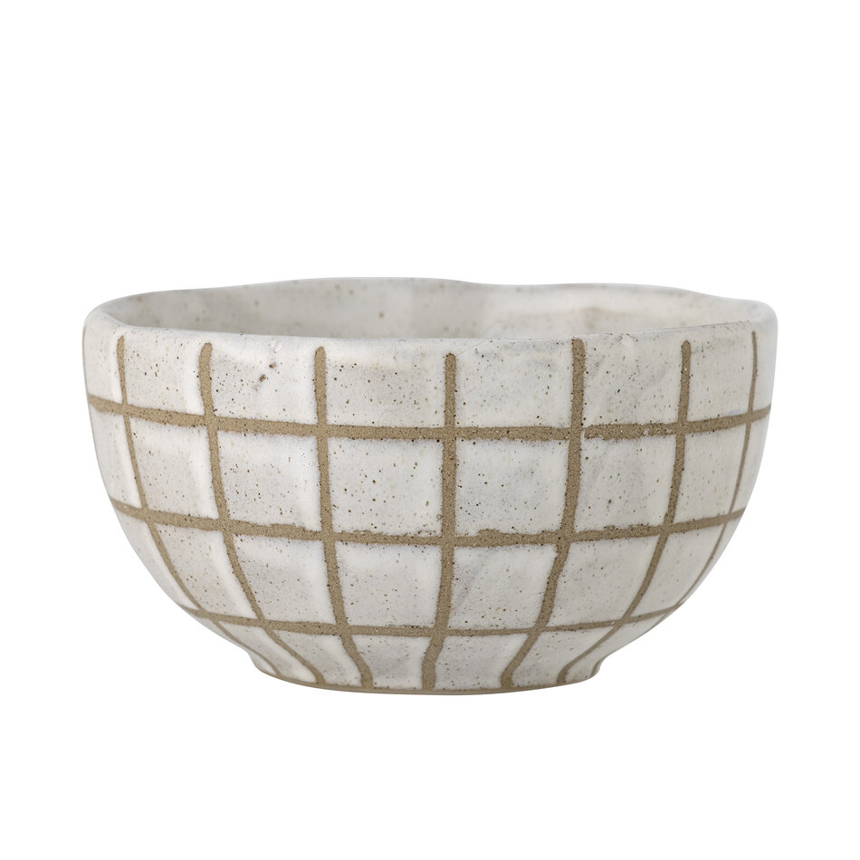 Bowl Eglantine - Checkered - White / Natural