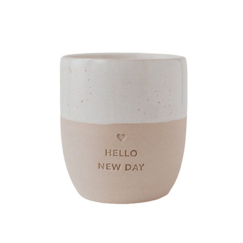 Mug Hello New Day - Speckled