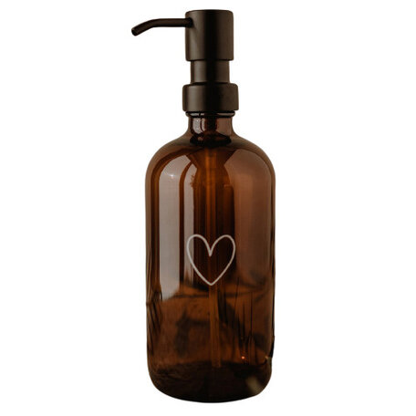 Soap dispenser brown - Heart