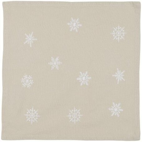 Servet snowflakes - Naturel