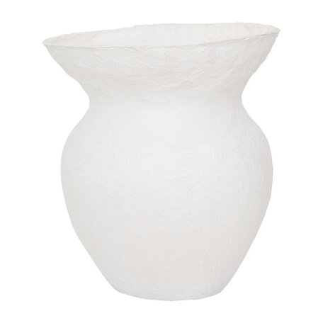 Decorative pot Alano - Cotton mache - White