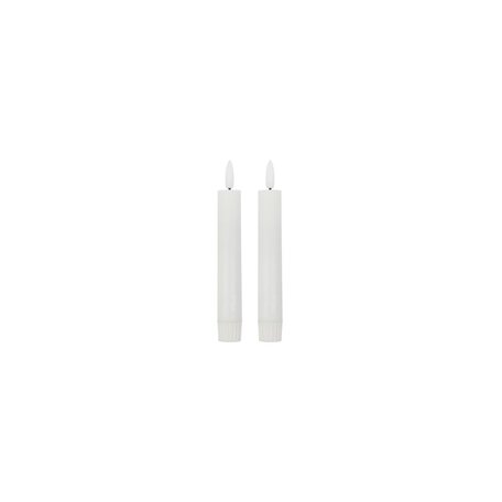 LED candle - White - 2 pack - H 16 cm