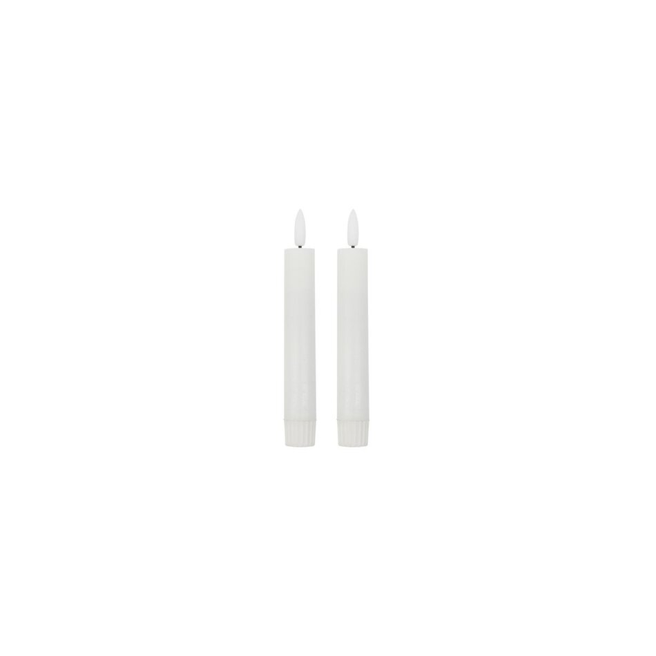 LED candle - White - 2 pack - H 16 cm