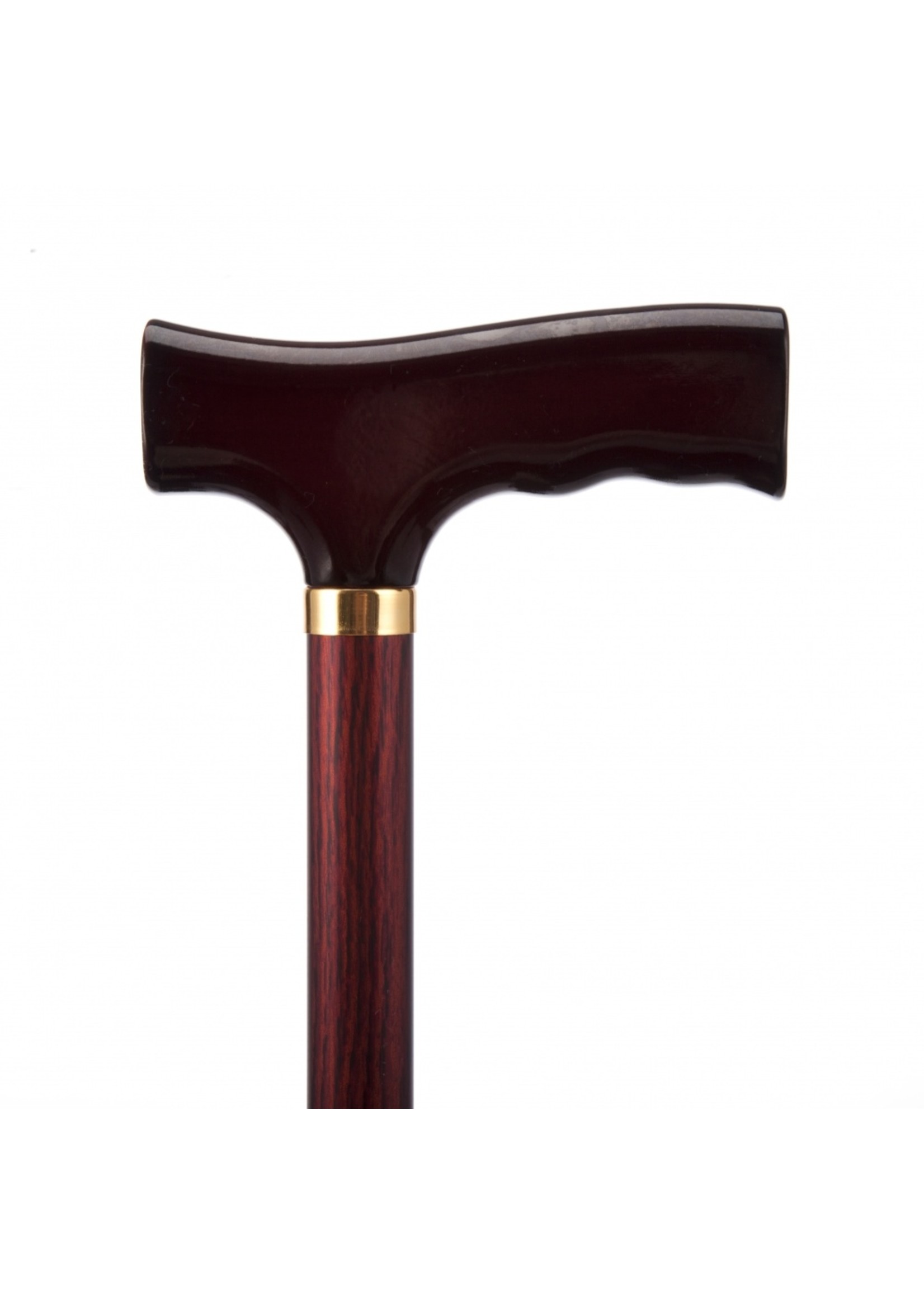 Wandelstok aluminium - mahonie