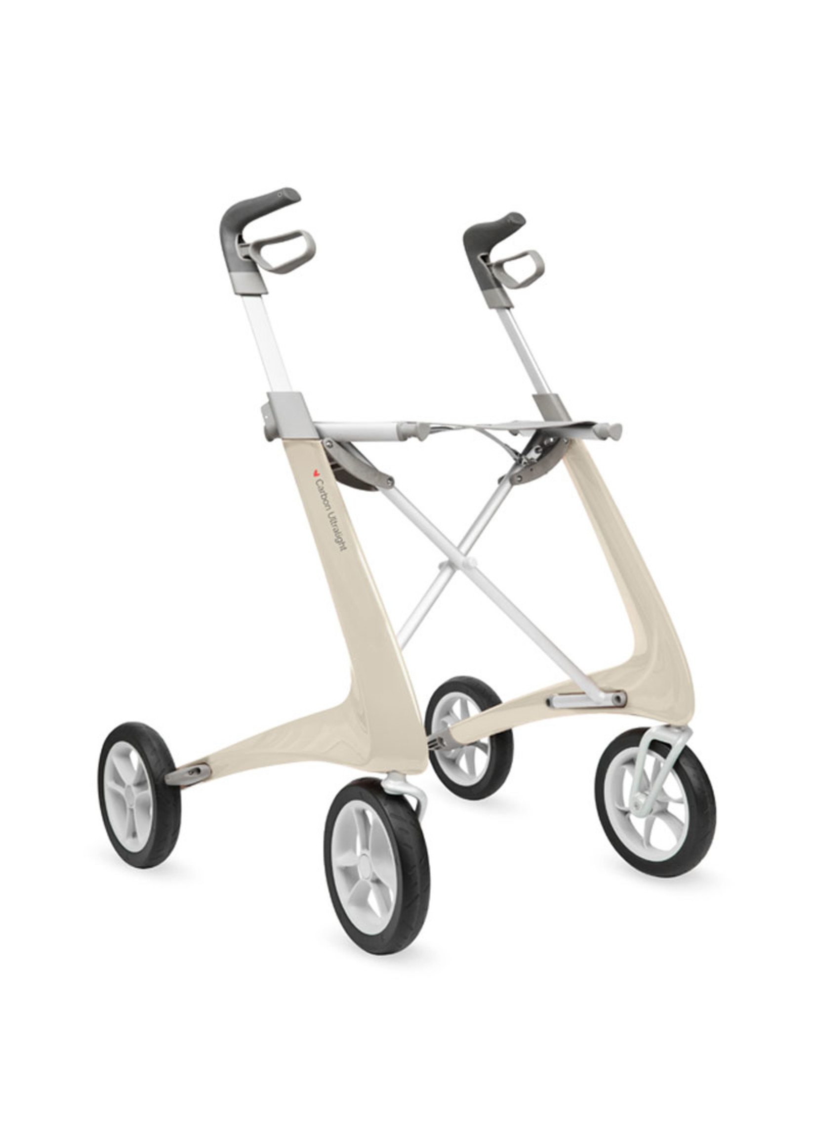 Carbon Ultralight Carbon Ultralight Rollator, kleur zwart, rood of wit in 2 br maten incl weekend tas