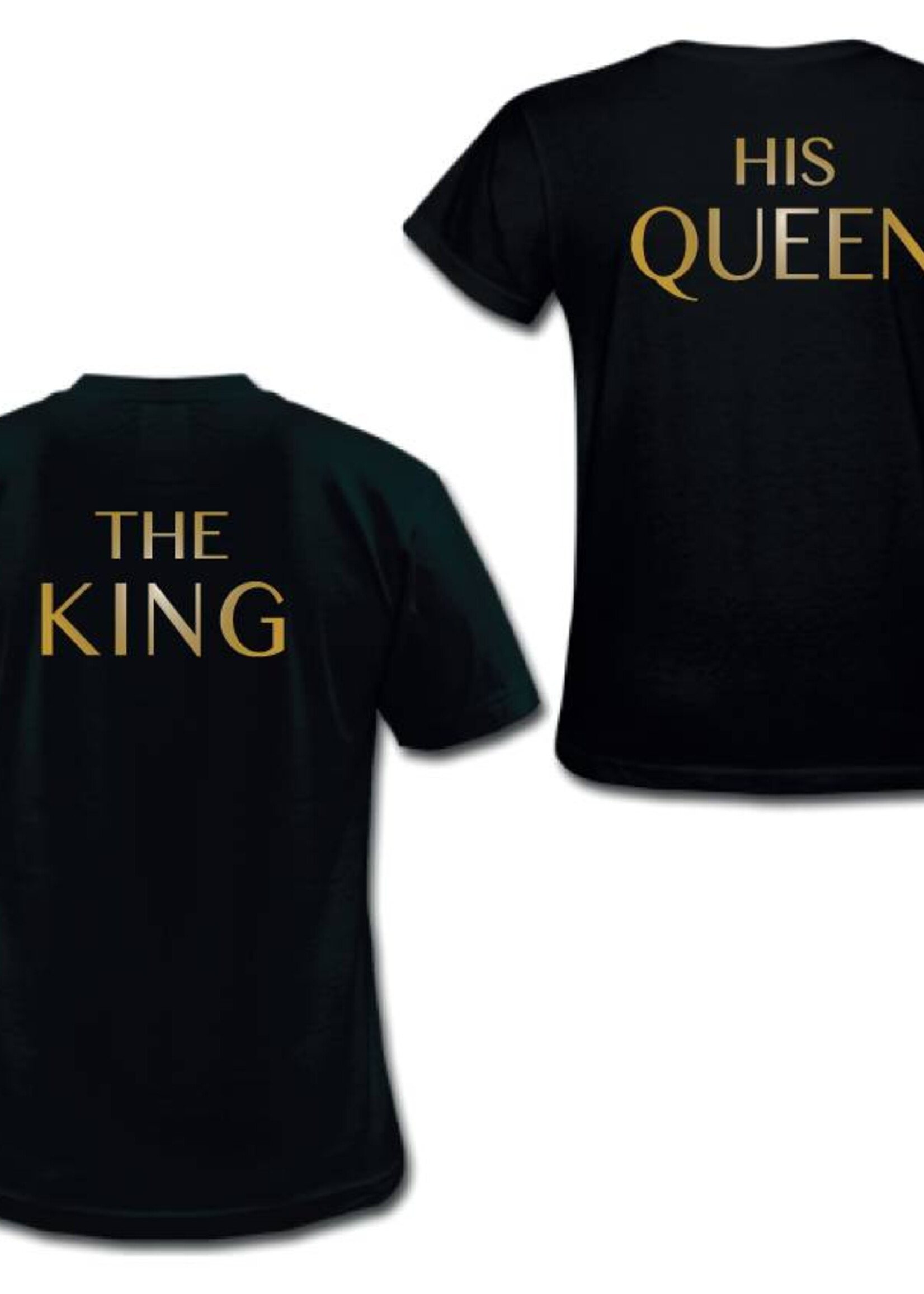 THE KING & HIS QUEEN COUPLE TEES GOLD EDITION