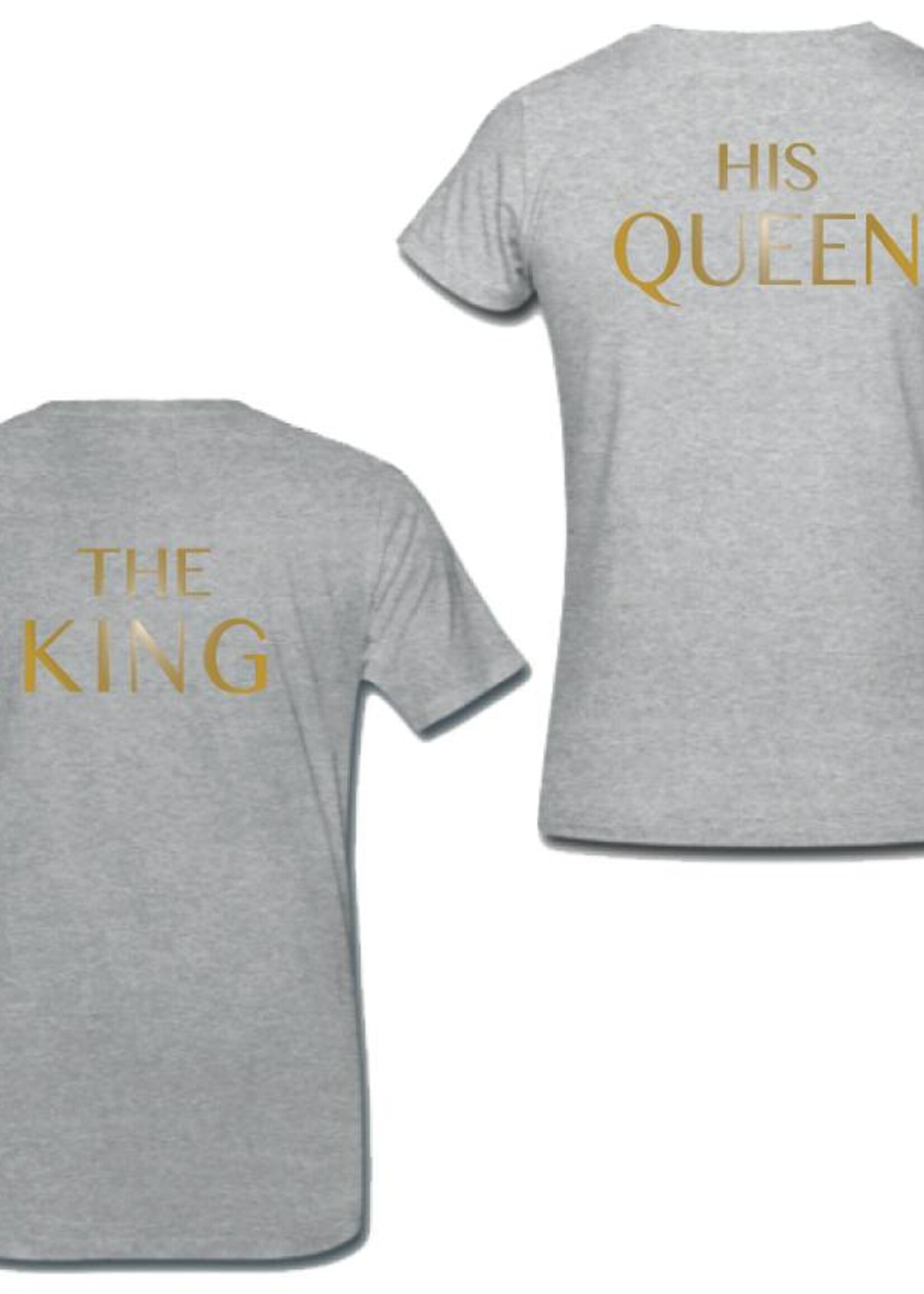 THE KING & HIS QUEEN COUPLE TEES GOLD EDITION