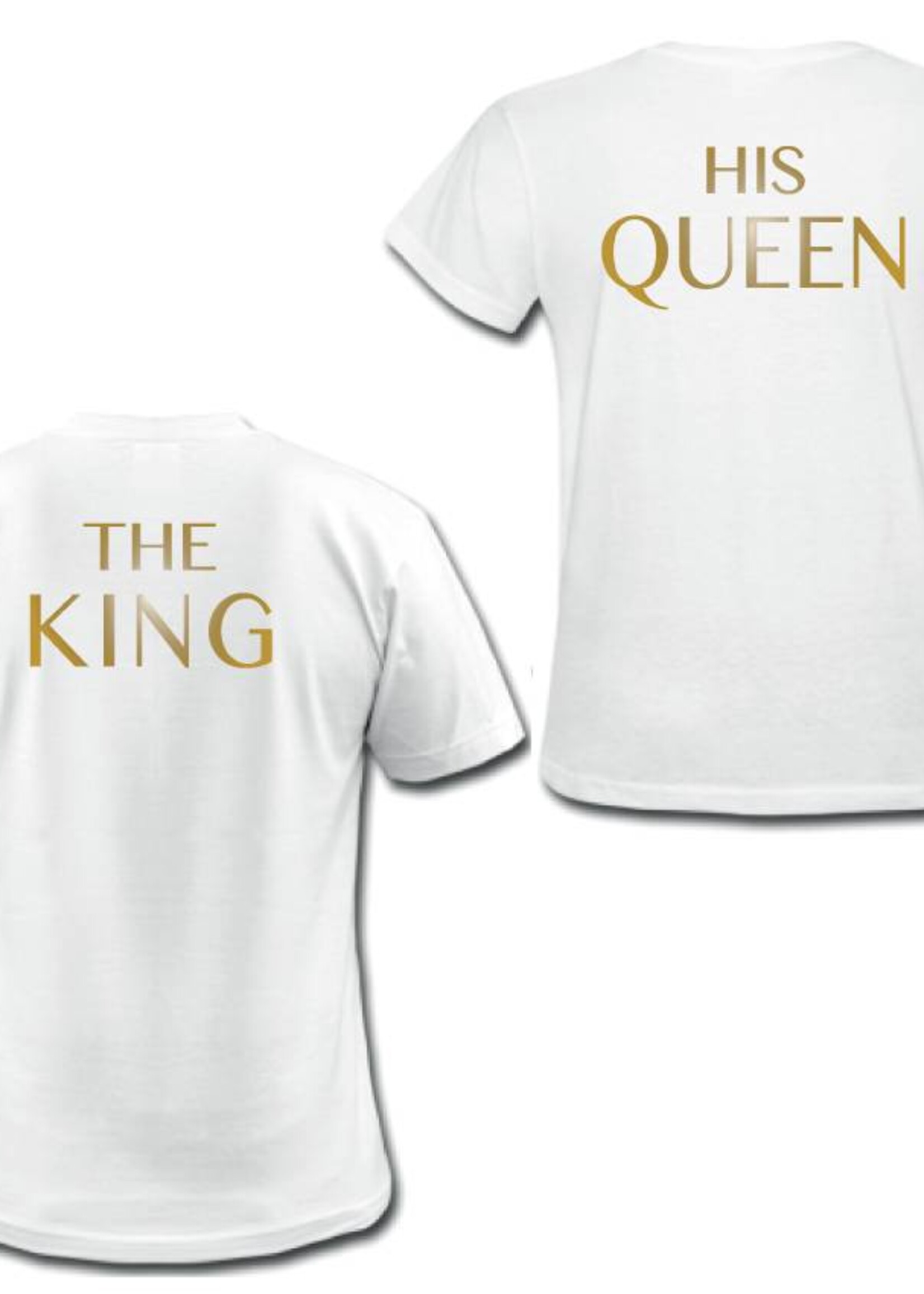 THE KING & HIS QUEEN COUPLE TEES GOLD EDITION