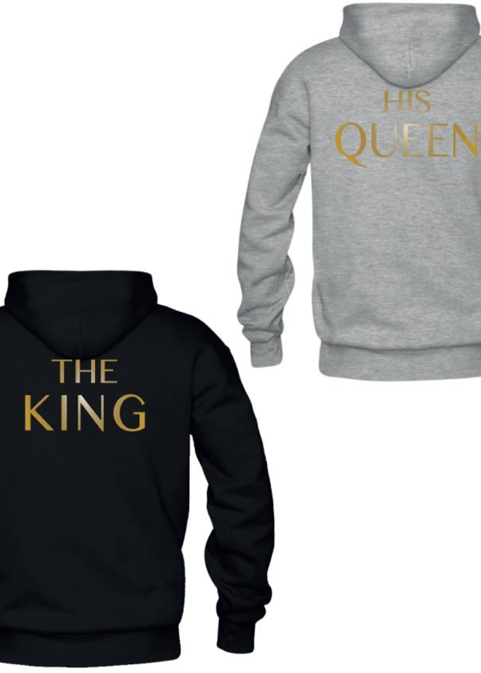 THE KING & HIS QUEEN COUPLE HOODIES GOLD EDITION