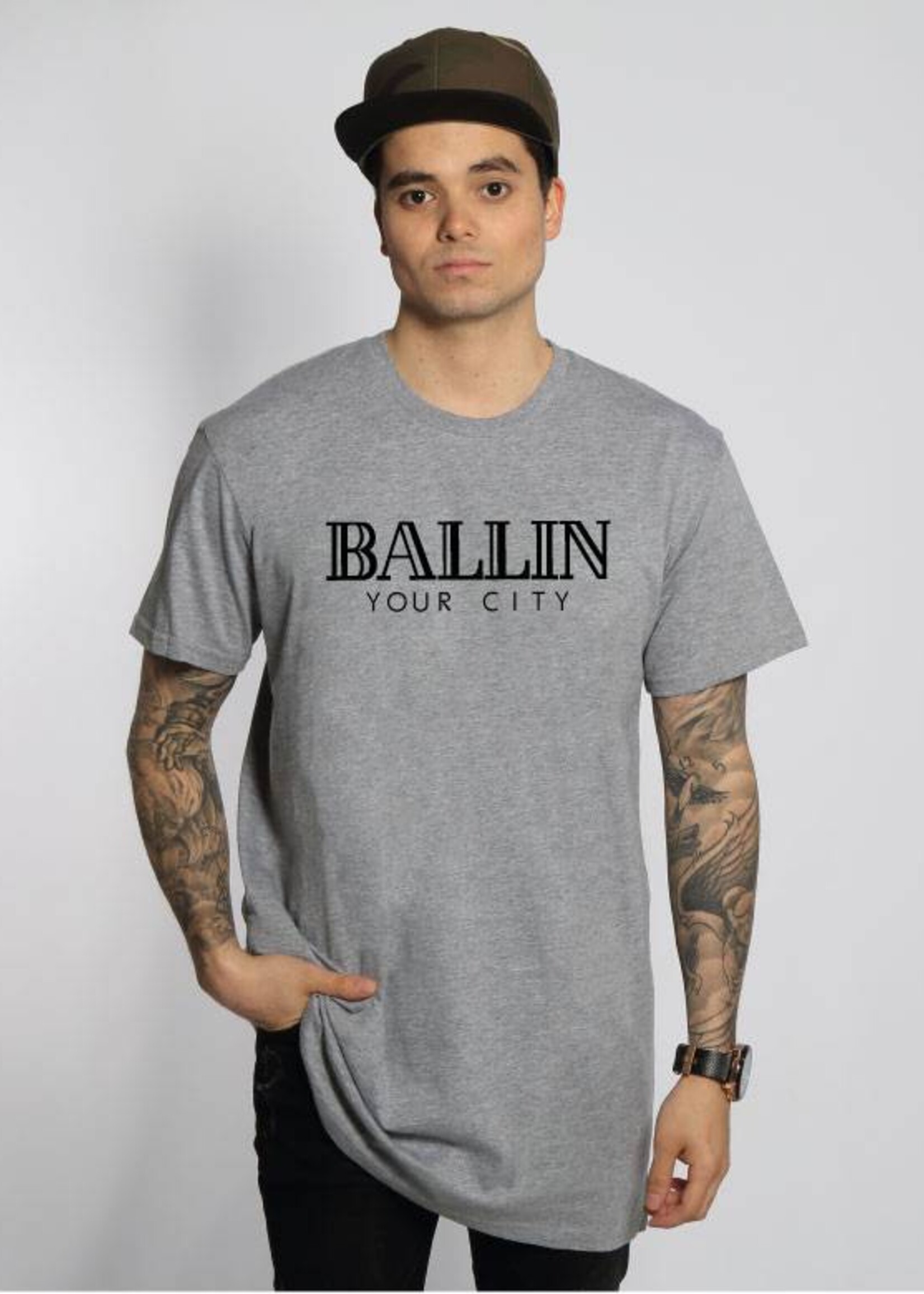 CUSTOM BALLIN LONG TEE (UNISEX)