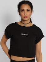 CUSTOM SMALL CAPS TEXT CROP TOP (WMN)