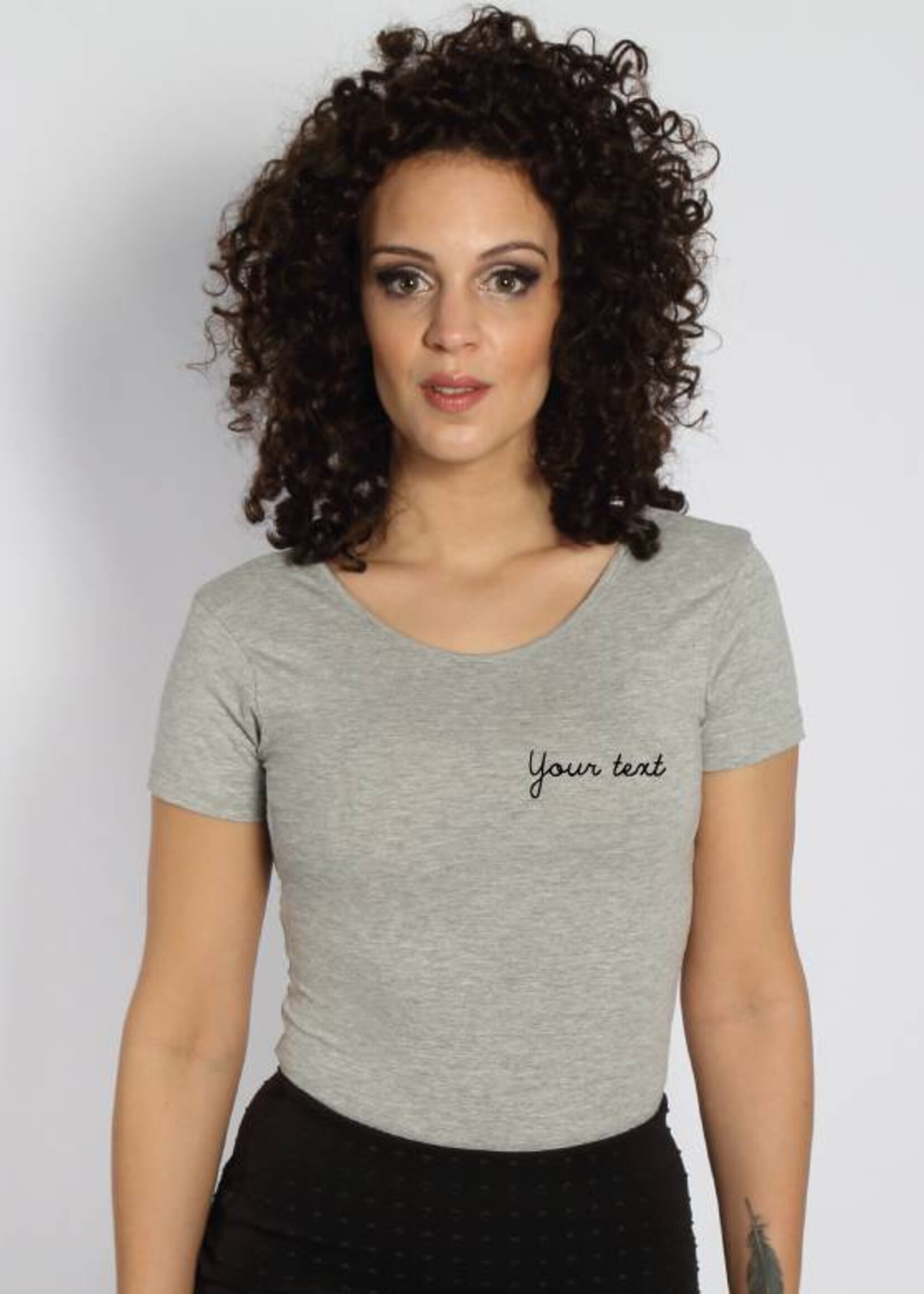 CUSTOM SMALL WRITTEN TEXT BODYSUIT (WMN)