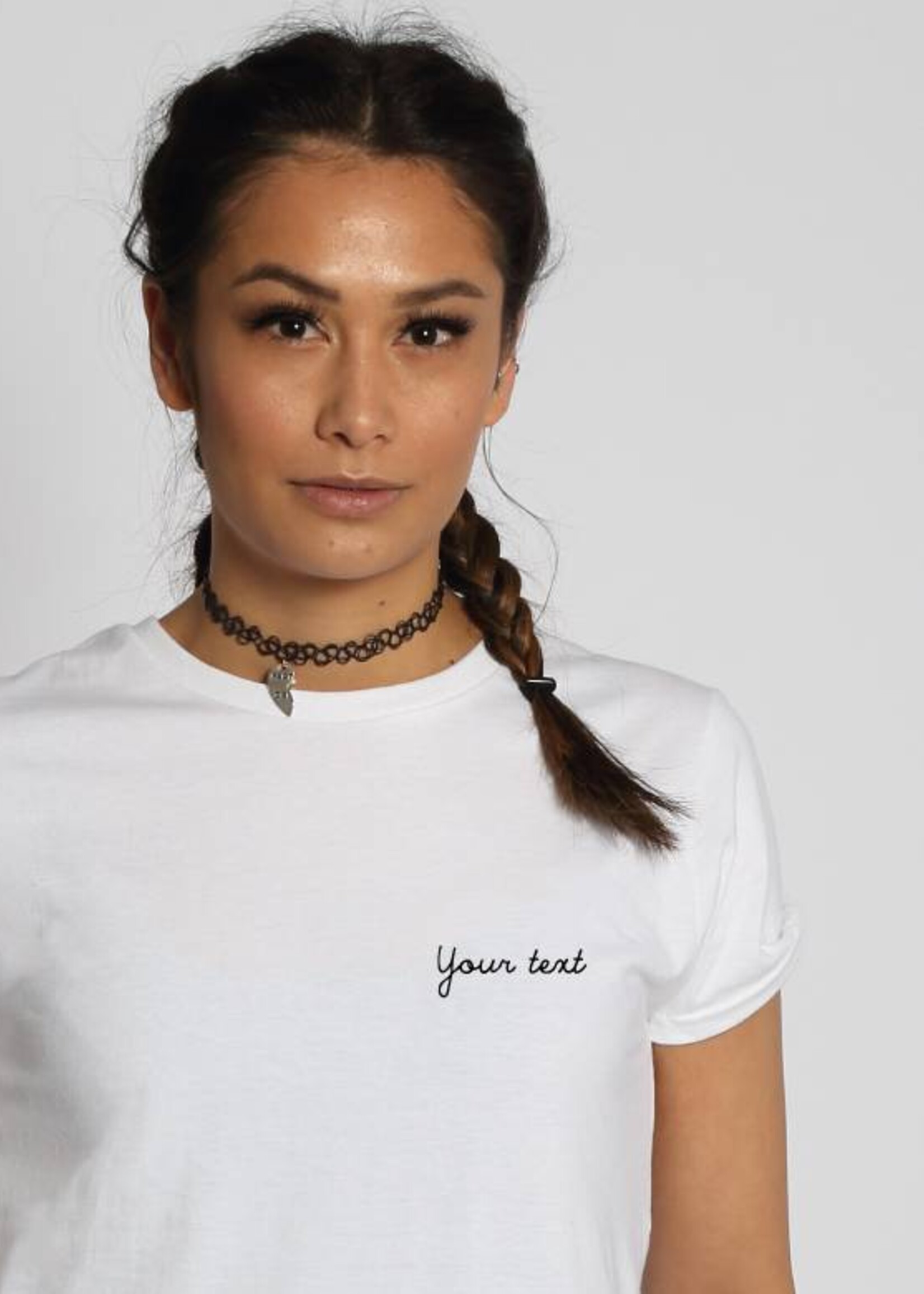 CUSTOM SMALL WRITTEN TEXT TEE (WMN)