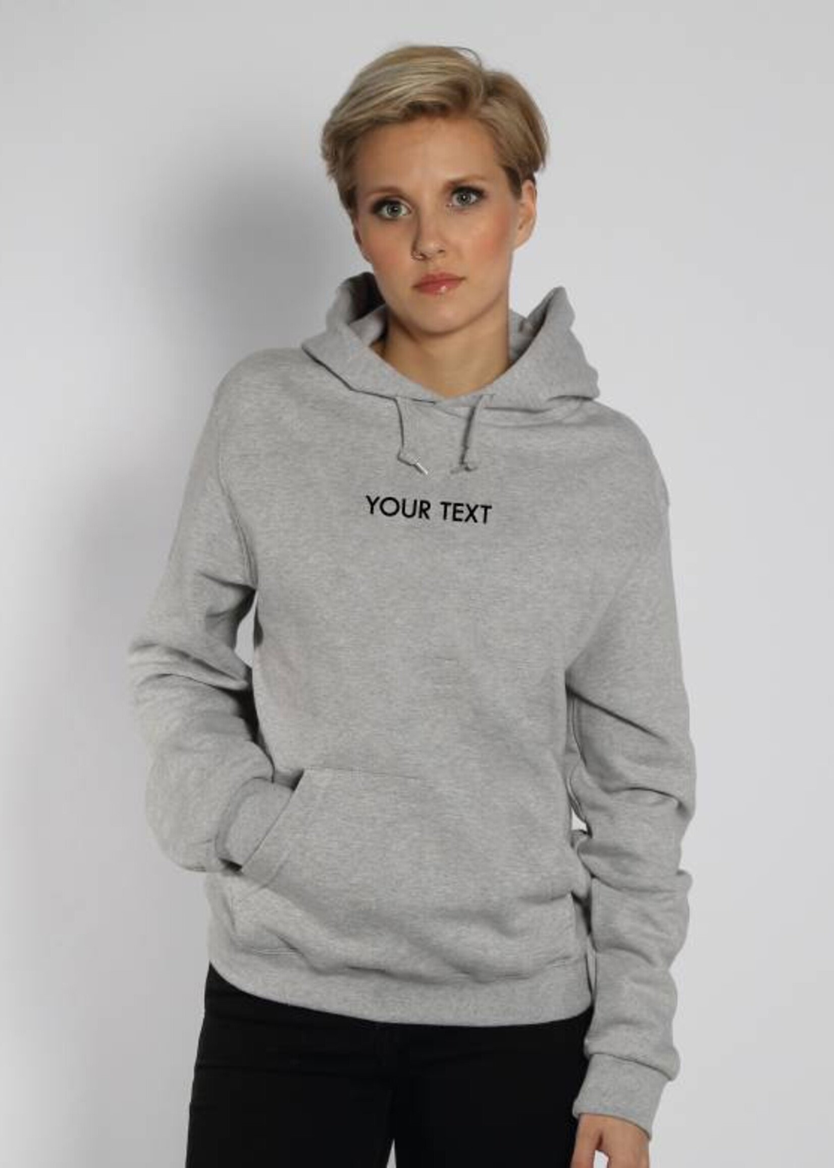 CUSTOM SMALL CAPS TEXT HOODIE (WMN)
