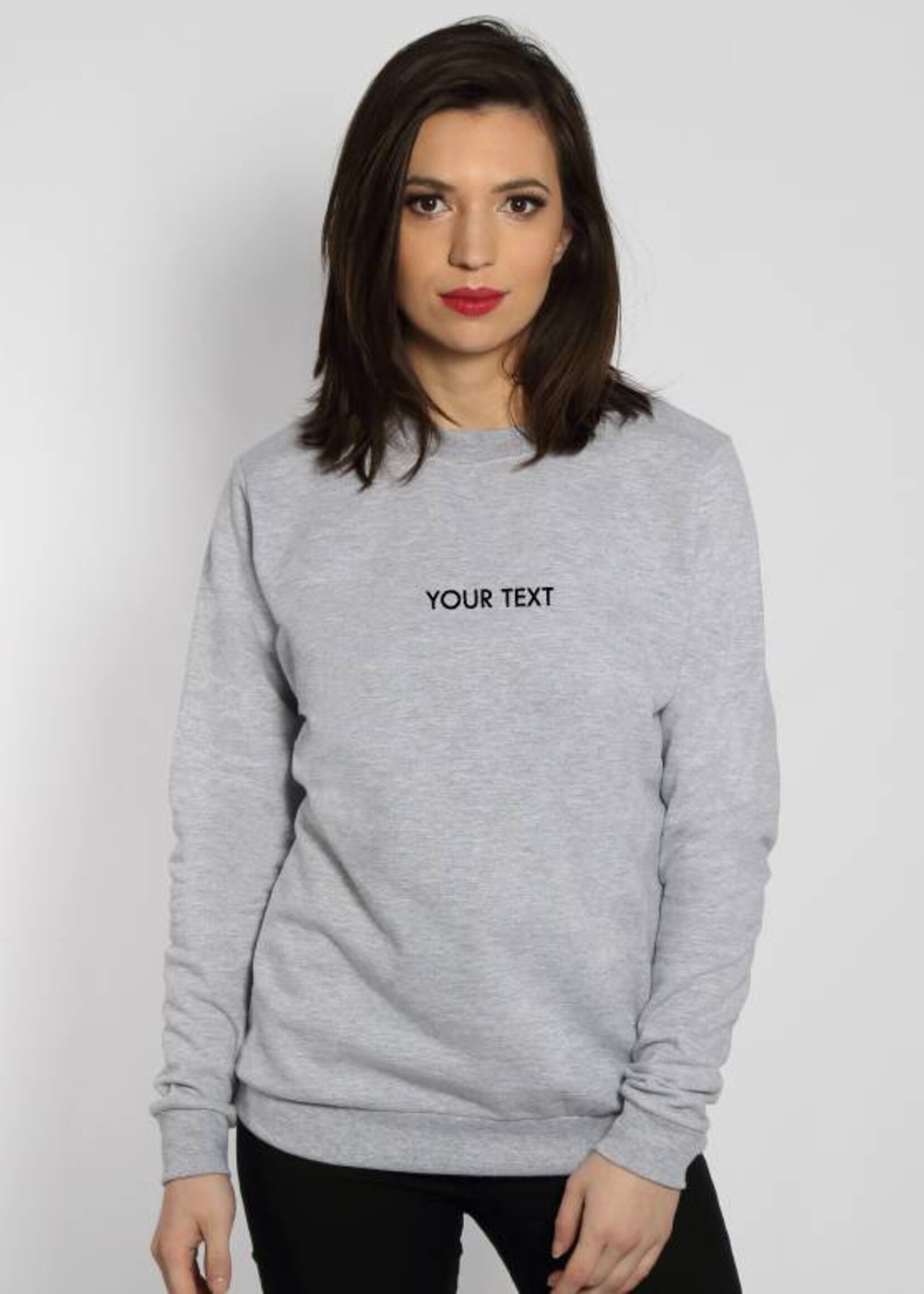 CUSTOM SMALL CAPS TEXT SWEATER (WMN)