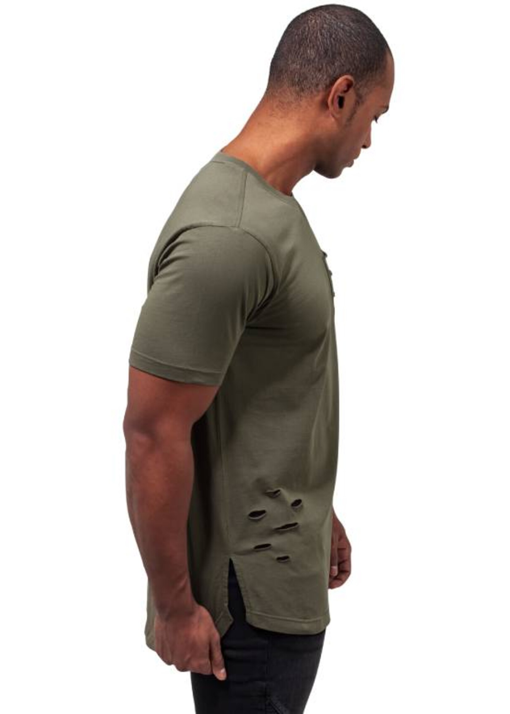 RIPPED POCKET TEE OLIVE