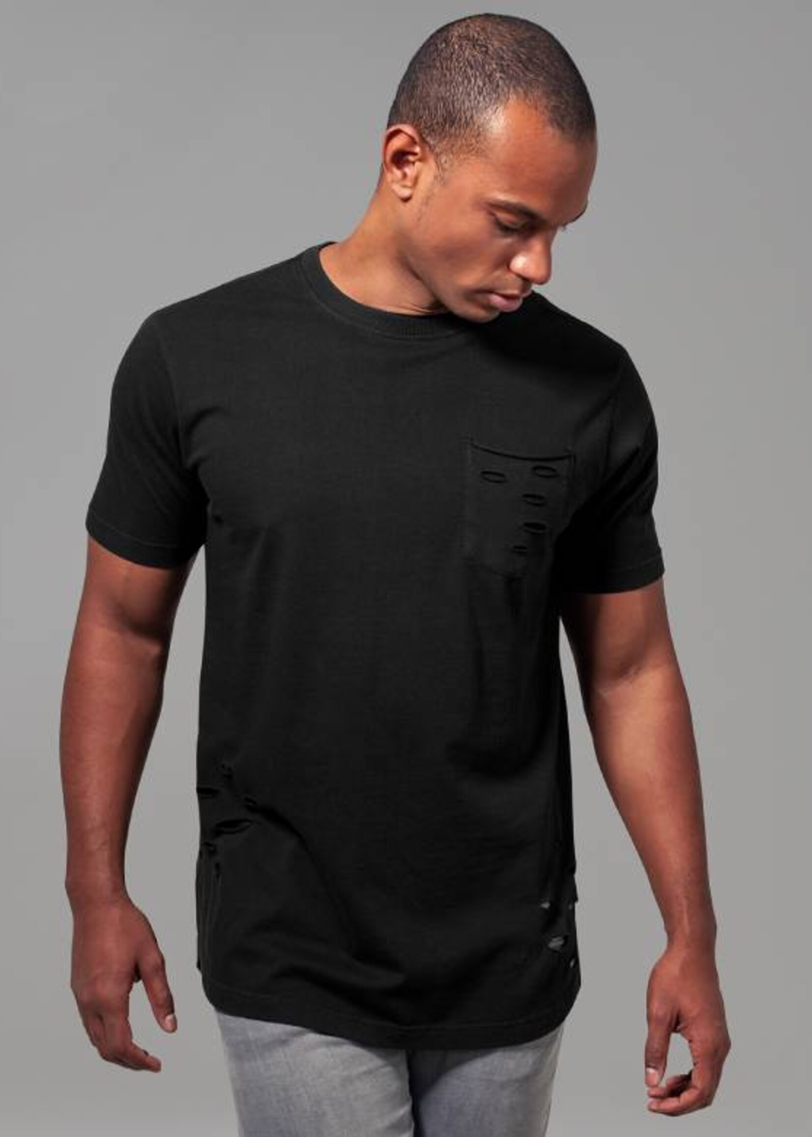 RIPPED POCKET TEE BLACK