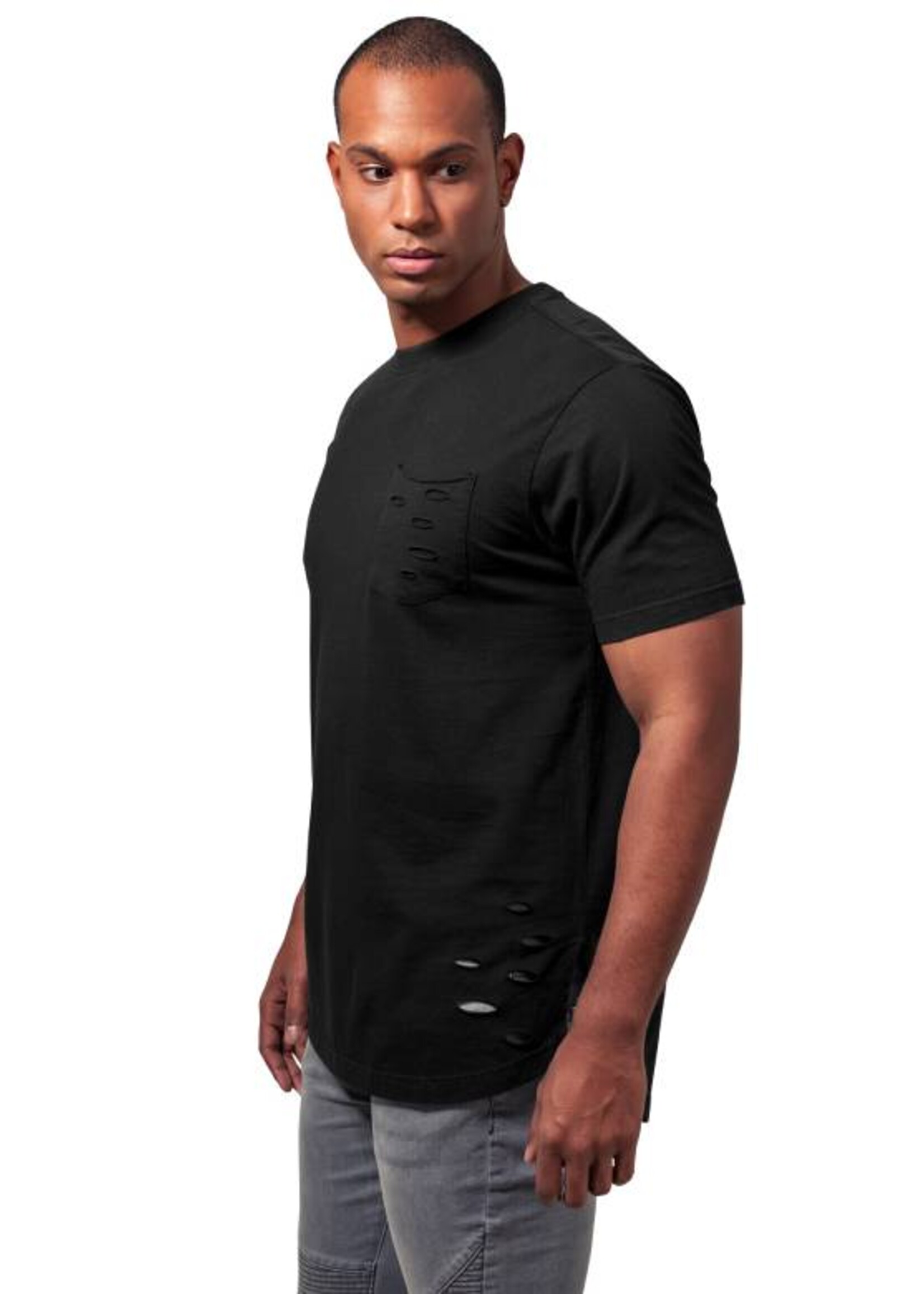 RIPPED POCKET TEE BLACK