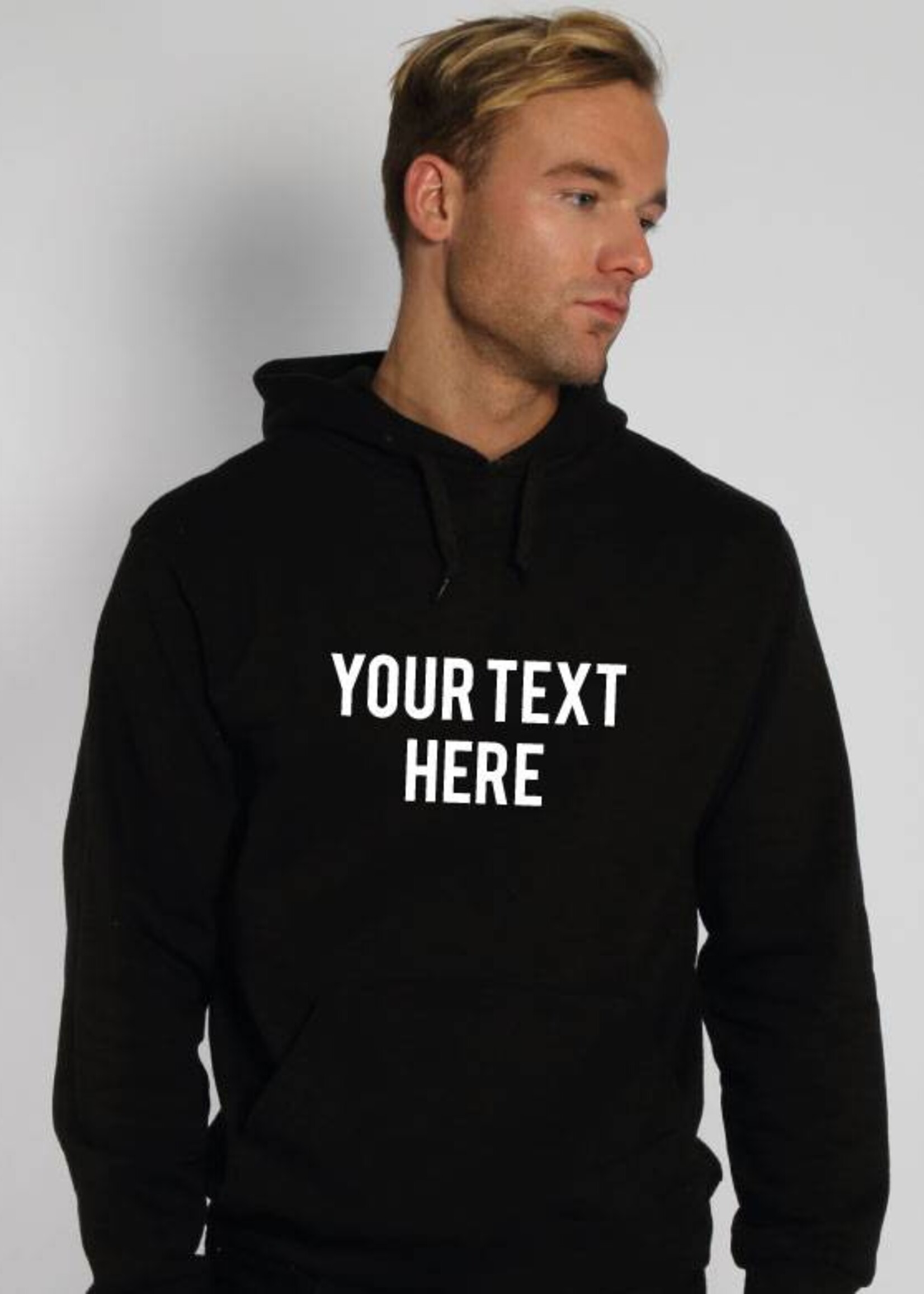 CUSTOM TEXT HOODIE (MEN)
