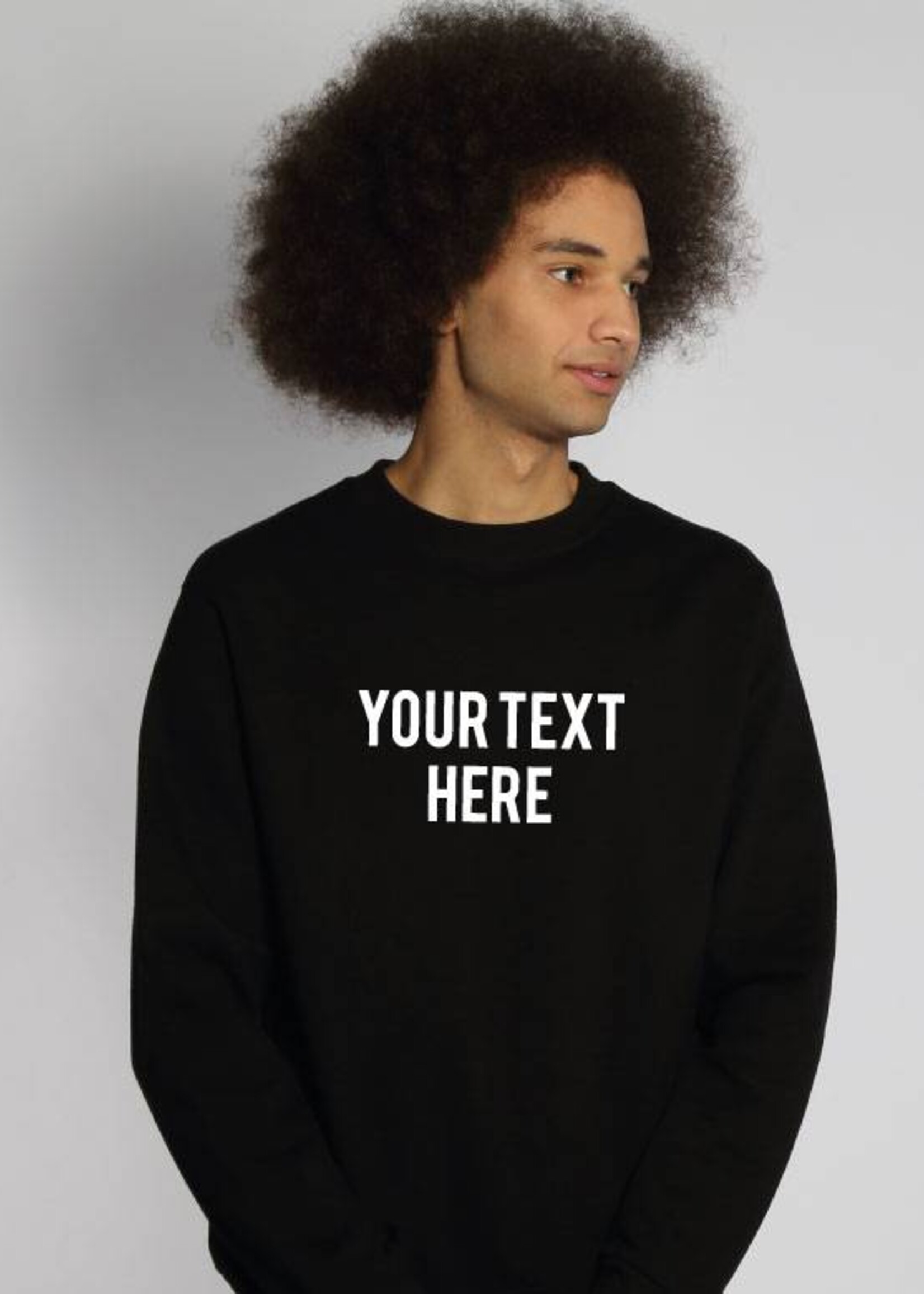 CUSTOM TEXT SWEATER (MEN)