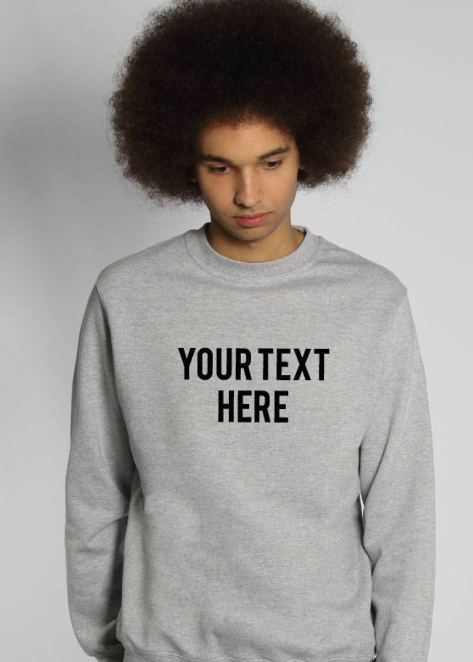 CUSTOM TEXT SWEATER (MEN)