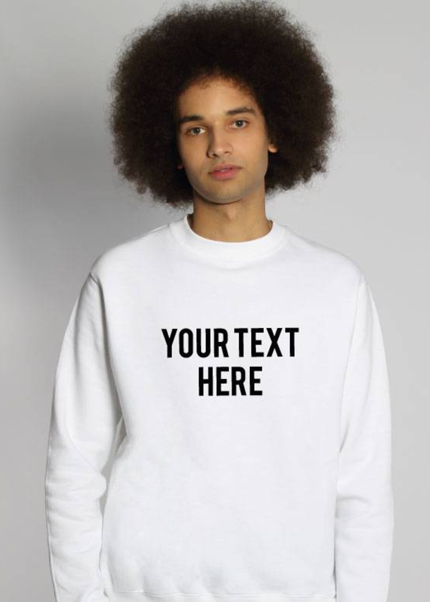 CUSTOM TEXT SWEATER (MEN)