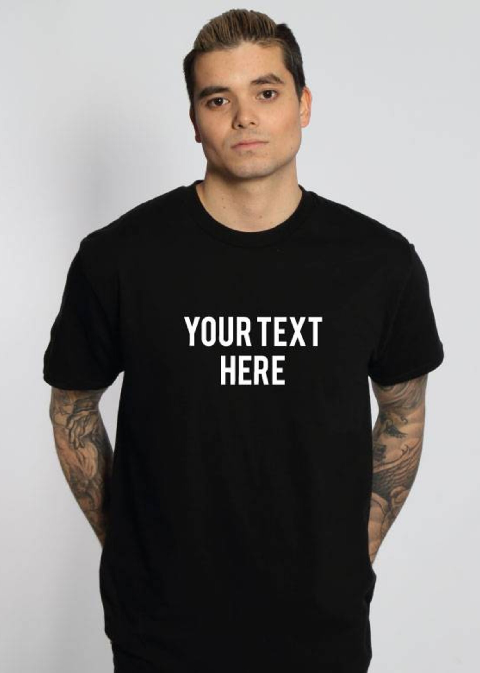 CUSTOM TEXT TEE (MEN)