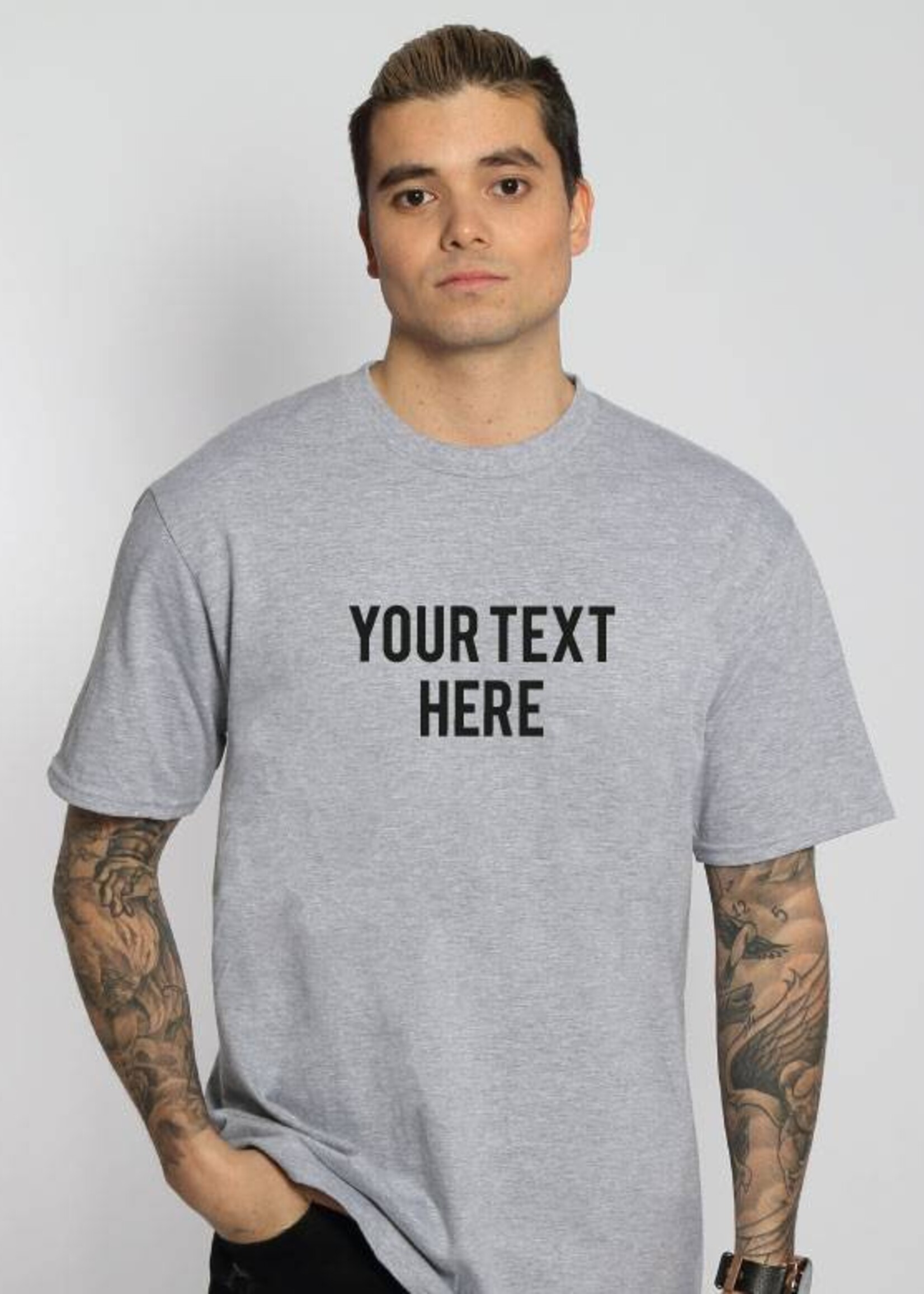 CUSTOM TEXT TEE (MEN)