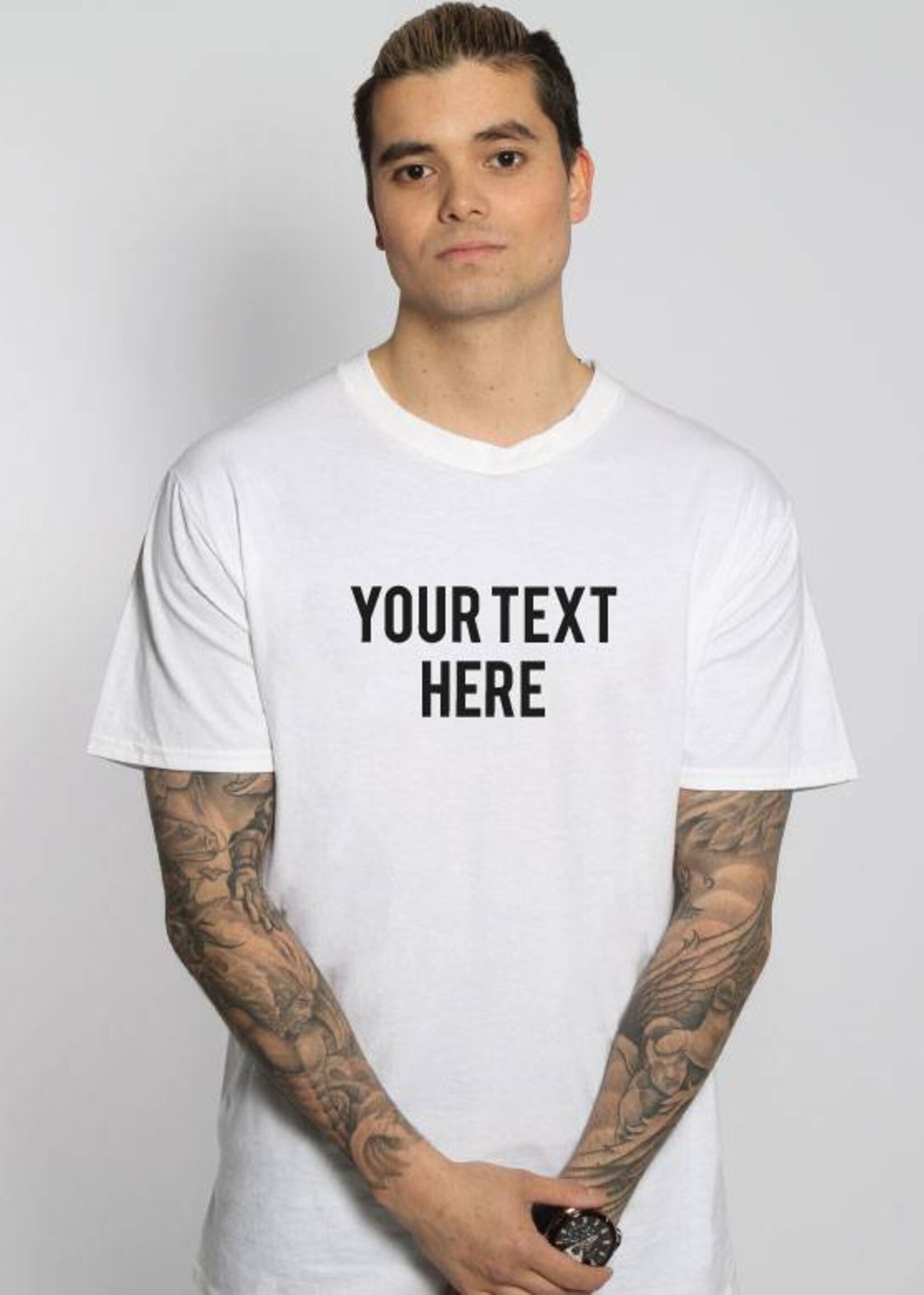 CUSTOM TEXT TEE (MEN)
