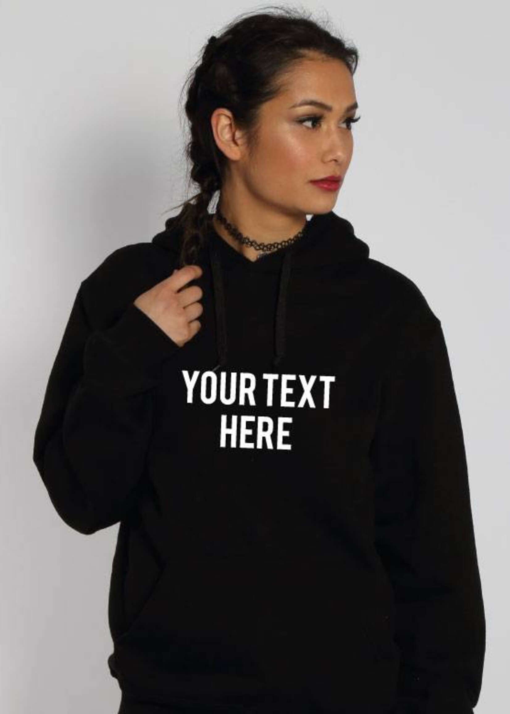 CUSTOM TEXT HOODIE (WMN)