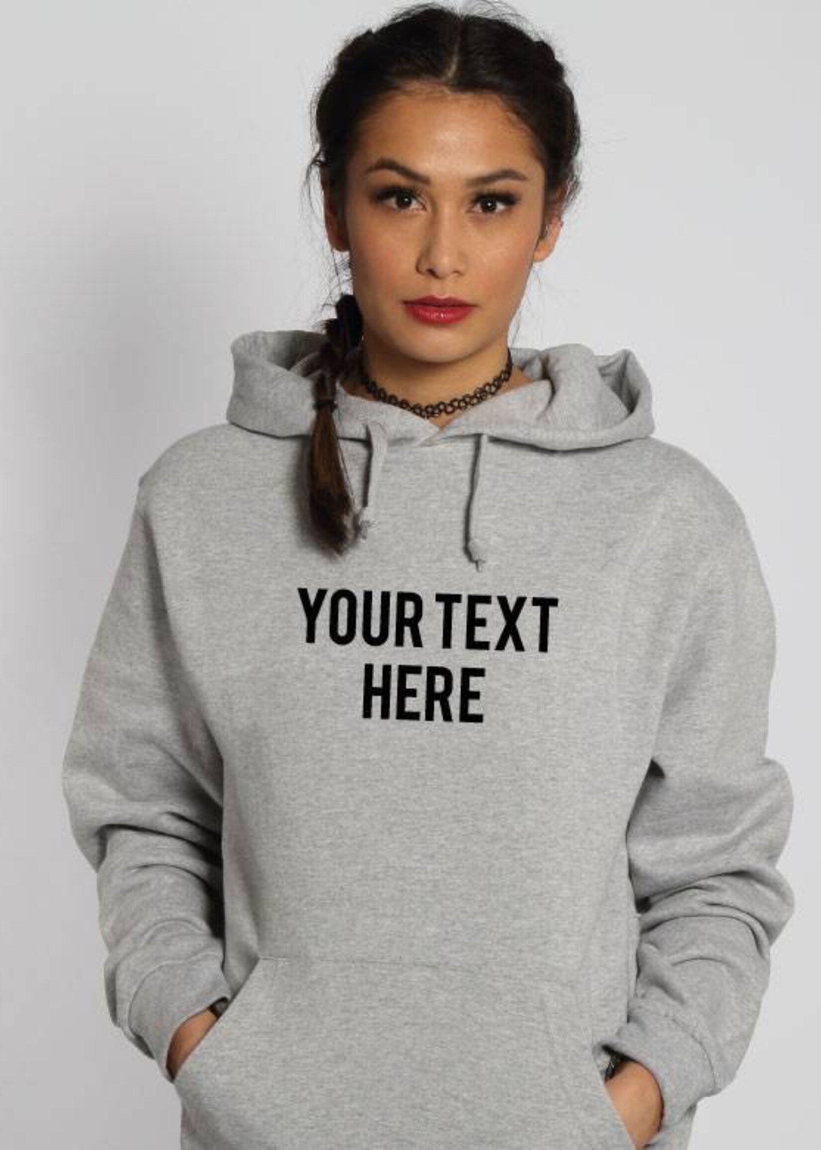 CUSTOM TEXT HOODIE (WMN)