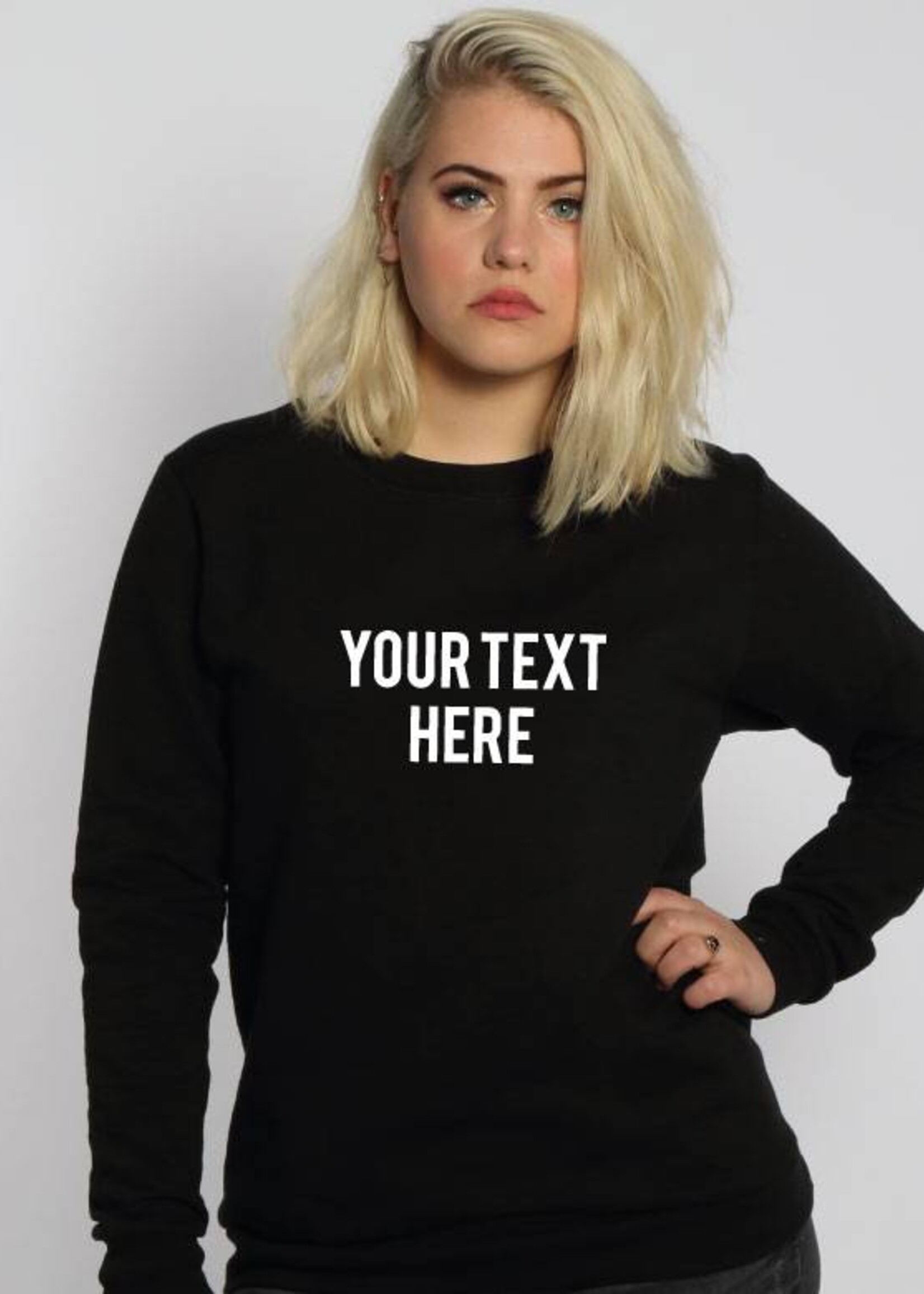 CUSTOM TEXT SWEATER (WMN)