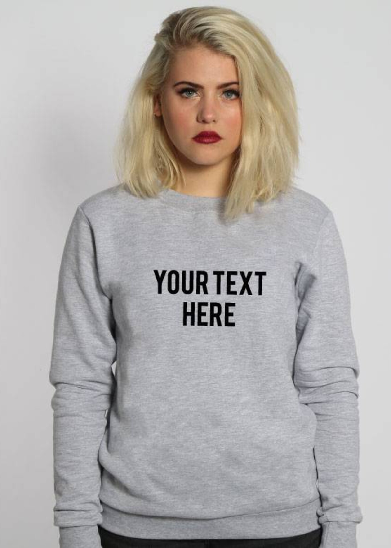 CUSTOM TEXT SWEATER (WMN)