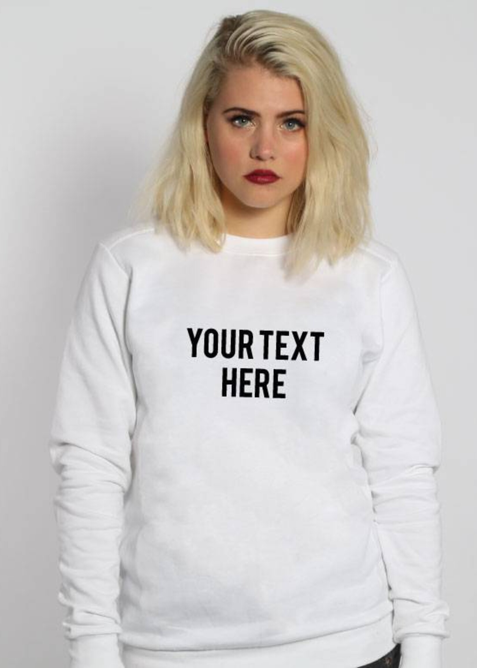 CUSTOM TEXT SWEATER (WMN)