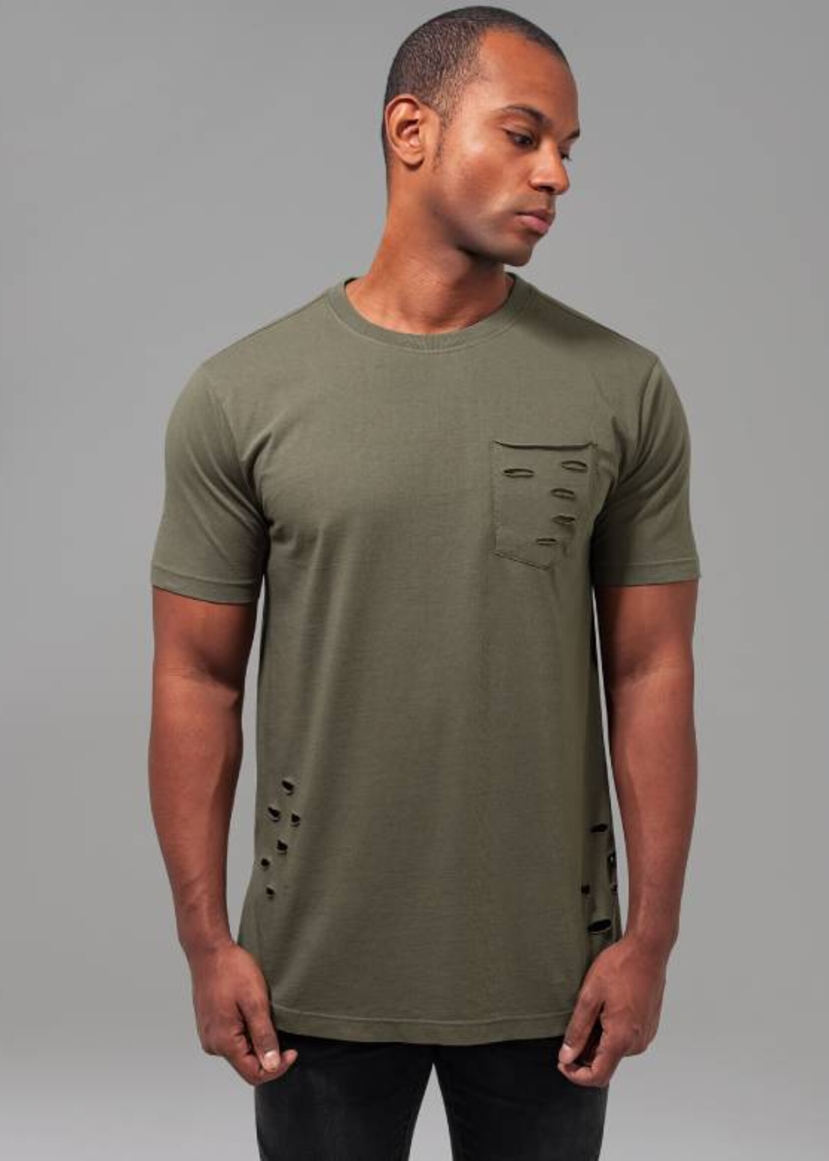 MIND FUCK RIPPED POCKET TEE