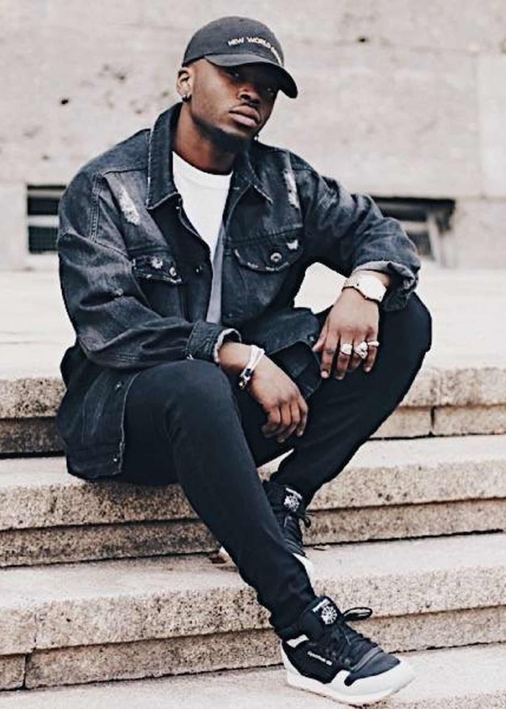 SNAKE RIPPED DENIM JACKET
