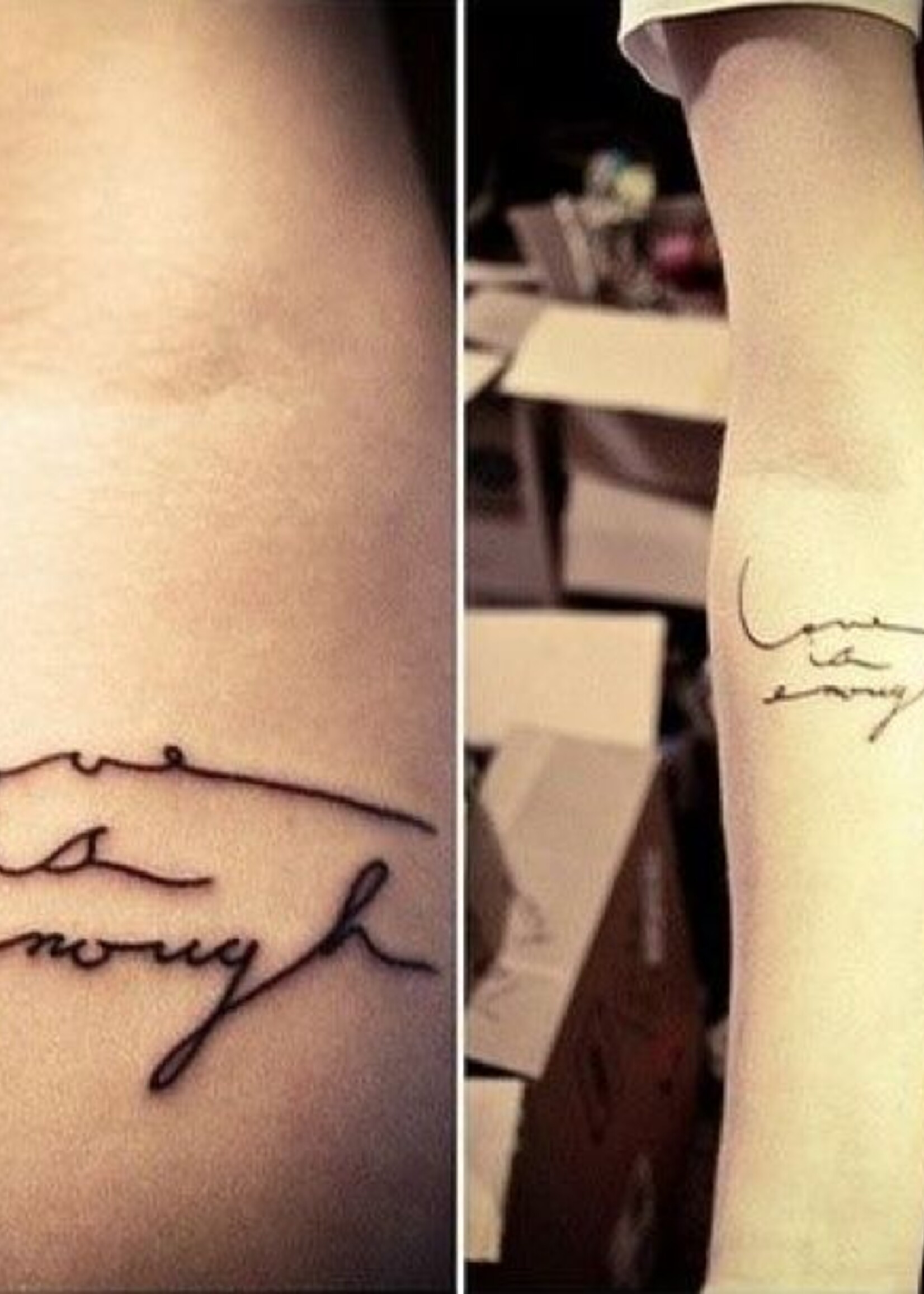 LOVE IS ENOUGH TATTOOS