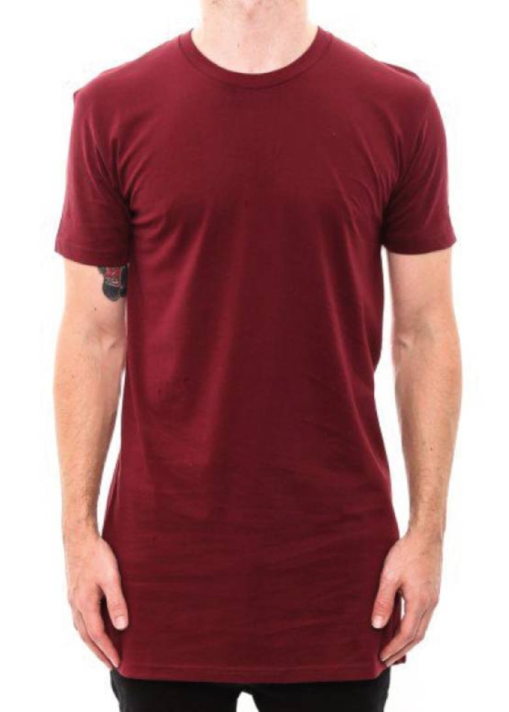 BASIC LONG TEE BURGUNDY (MEN)