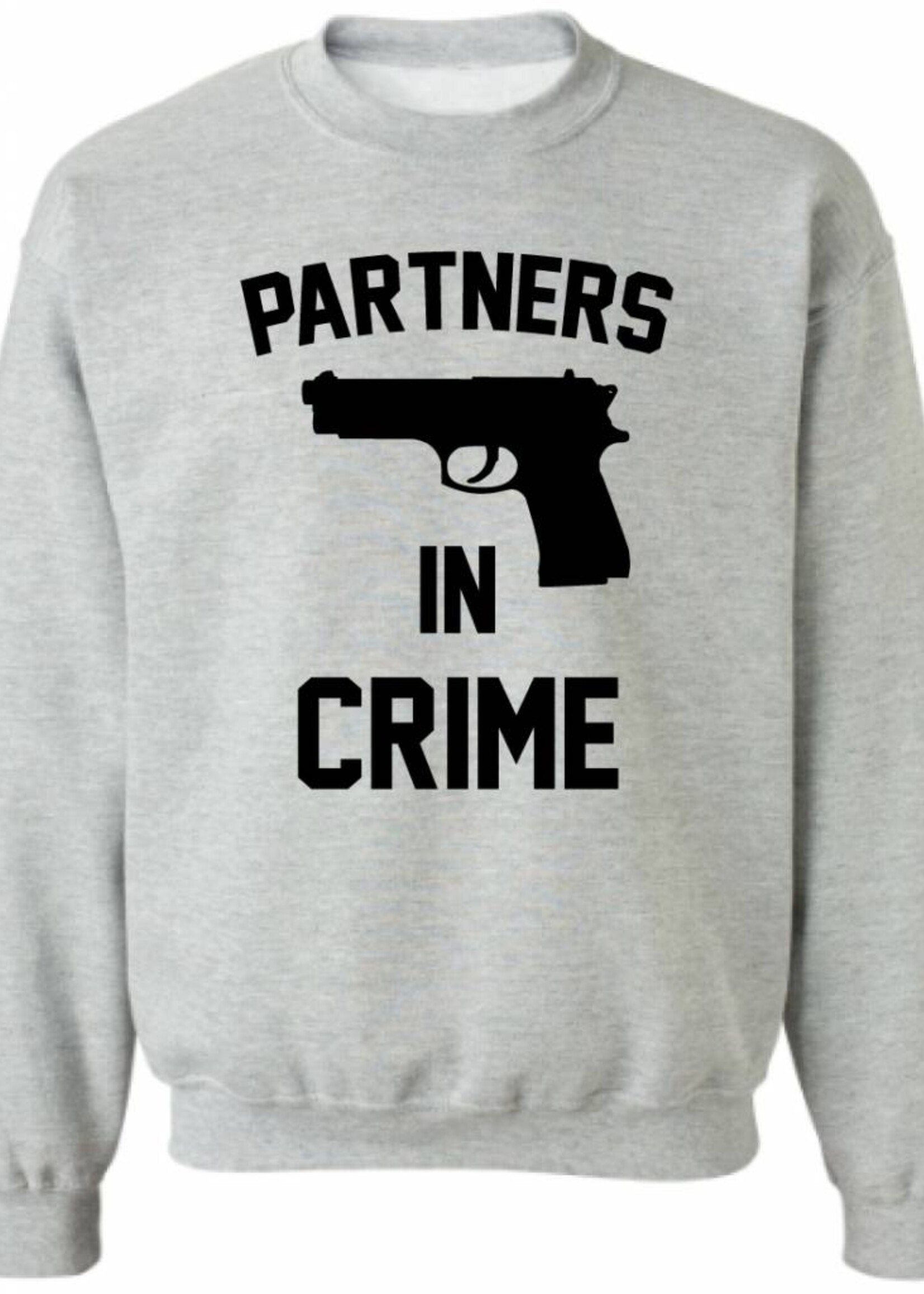 PARTNERS IN CRIME GUN COUPLE SWEATERS