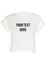 CUSTOM TEXT CROP TOP