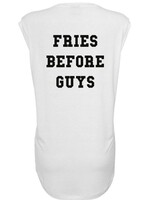 FRIES BEFORE GUYS SLEEVELESS TEE WHITE